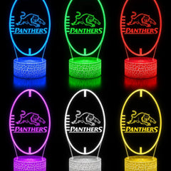 Penrith Panthers Ball Shaped Personalised 3D LED Night Light Lamp - KustomboxNight Lights & Ambient LightingKustomboxStandard SizeBlack 16 Colours + Remote