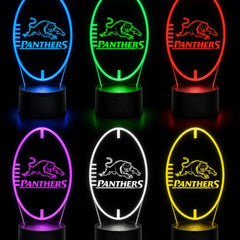 Penrith Panthers Ball Shaped Personalised 3D LED Night Light Lamp - KustomboxNight Lights & Ambient LightingKustomboxStandard SizeBlack 16 Colours + Remote