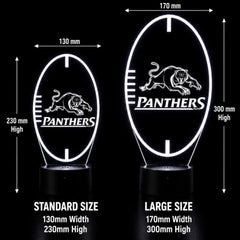 Penrith Panthers Ball Shaped Personalised 3D LED Night Light Lamp - KustomboxNight Lights & Ambient LightingKustomboxStandard SizeBlack 16 Colours + Remote