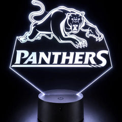 Penrith Panthers Personalised 3D LED Night Light Lamp - KustomboxNight Lights & Ambient LightingKustomboxStandard SizeBlack 16 Colours + Remote