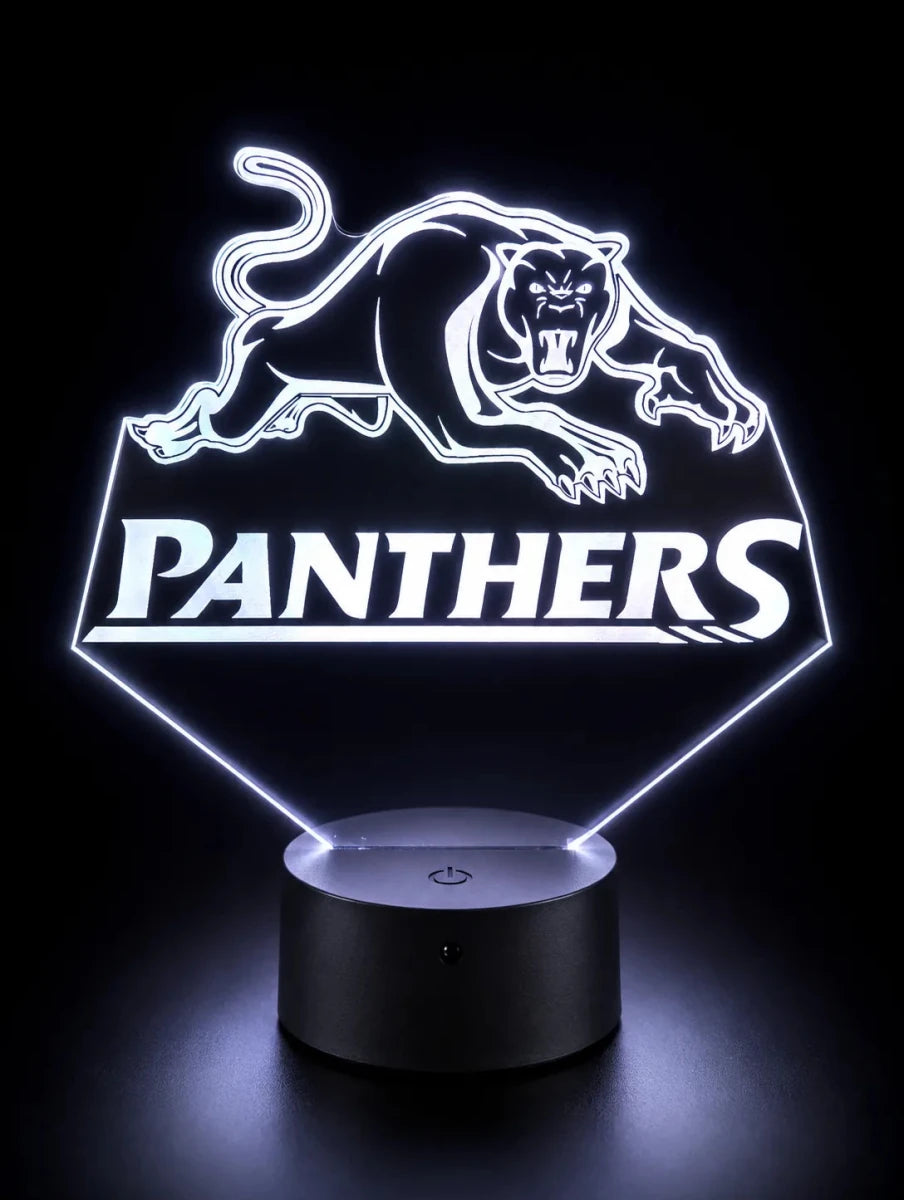 Penrith Panthers Personalised 3D LED Night Light Lamp - KustomboxNight Lights & Ambient LightingKustomboxStandard SizeBlack 16 Colours + Remote