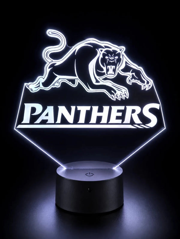 Penrith Panthers Personalised 3D LED Night Light Lamp - KustomboxNight Lights & Ambient LightingKustomboxStandard SizeBlack 16 Colours + Remote
