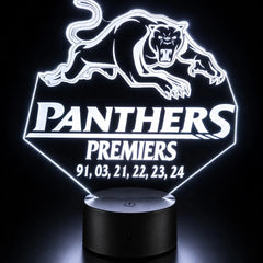 Penrith Panthers Personalised 3D LED Night Light Lamp - KustomboxNight Lights & Ambient LightingKustomboxStandard SizeBlack 16 Colours + Remote