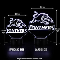 Penrith Panthers Personalised 3D LED Night Light Lamp - KustomboxNight Lights & Ambient LightingKustomboxStandard SizeBlack 16 Colours + Remote
