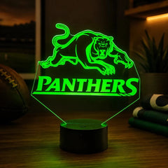Penrith Panthers Personalised 3D LED Night Light Lamp - KustomboxNight Lights & Ambient LightingKustomboxStandard SizeBlack 16 Colours + Remote