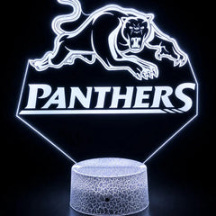Penrith Panthers Personalised 3D LED Night Light Lamp - KustomboxNight Lights & Ambient LightingKustomboxStandard SizeBlack 16 Colours + Remote