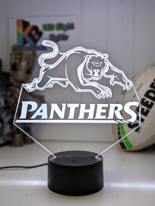 Penrith Panthers Rugby League 3D LED Night Light Custom Name Lamp 16 Colour Remote - KustomboxNight Lights & Ambient LightingKustomboxStandard Size