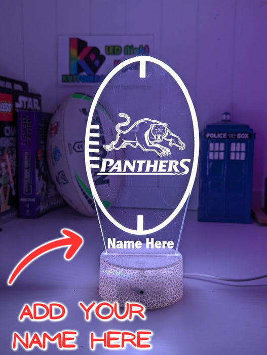 Penrith Panthers Rugby League Club 3D LED Night Light - KustomboxNight Lights & Ambient LightingKustomboxStandard Size