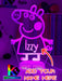 Peppa the Pig Personalised Name - 3D LED Night Light 7 Colours + Remote Control - KustomboxNight Lights & Ambient LightingKustomboxStandard