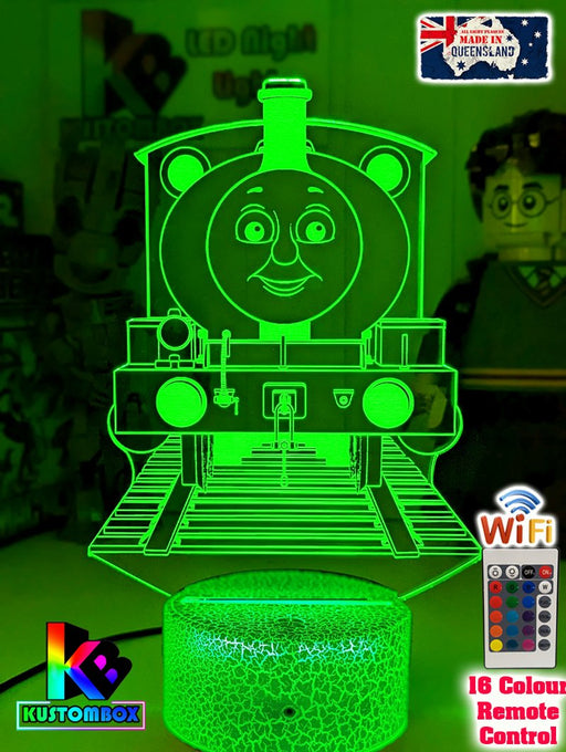 Percy Green Saddle Tank Engine 3D LED Night Light Lamp - KustomboxNight Lights & Ambient LightingKustomboxStandard Size
