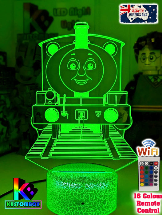 Percy Green Saddle Tank Engine 3D LED Night Light Lamp - KustomboxNight Lights & Ambient LightingKustomboxStandard Size