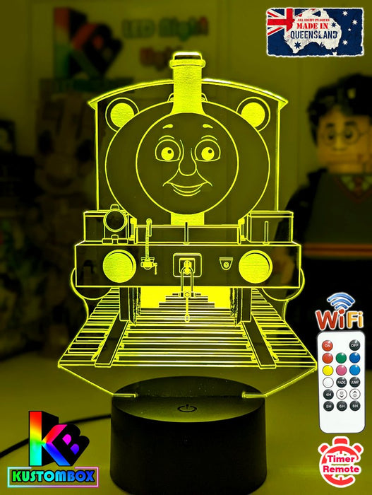 Percy Green Saddle Tank Engine 3D LED Night Light Lamp - KustomboxNight Lights & Ambient LightingKustomboxStandard Size