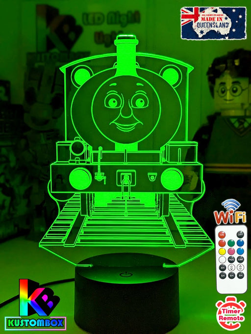 Percy Green Saddle Tank Engine 3D LED Night Light Lamp - KustomboxNight Lights & Ambient LightingKustomboxStandard Size
