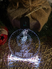 Personalised Buzz & Woody Christmas Tree Bauble 3D LED Light Decoration - KustomboxNight Lights & Ambient LightingKustomboxS2 Woody Sherif Standard