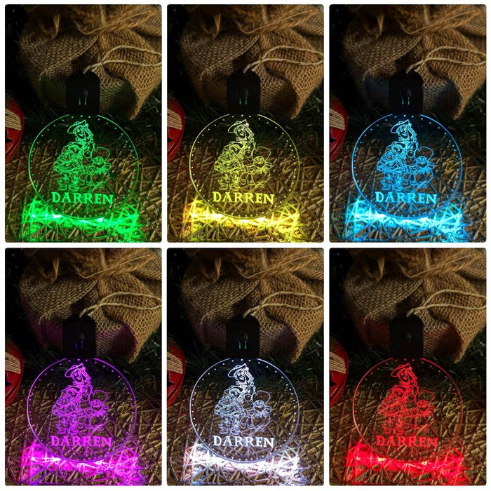 Personalised Buzz & Woody Christmas Tree Bauble 3D LED Light Decoration - KustomboxNight Lights & Ambient LightingKustomboxS3 The Gang Standard