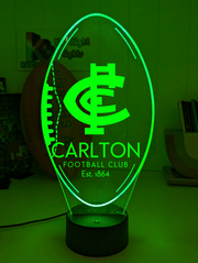 Personalised Carlton Blues Ball - Shaped 3D LED Night Light – AFL Lamp - KustomboxNight Lights & Ambient LightingKustomboxStandard Size - No Name