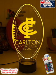 Personalised Carlton Blues Ball - Shaped 3D LED Night Light – AFL Lamp - KustomboxNight Lights & Ambient LightingKustomboxStandard Size - No Name