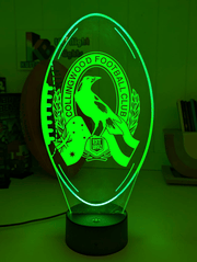 Personalised Collingwood Magpies Old Logo Ball - Shaped 3D LED Night Light AFL Lamp - KustomboxNight Lights & Ambient LightingKustomboxStandard Size