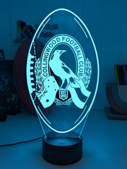 Personalised Collingwood Magpies Old Logo Ball - Shaped 3D LED Night Light AFL Lamp - KustomboxNight Lights & Ambient LightingKustomboxStandard Size