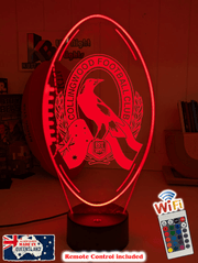 Personalised Collingwood Magpies Old Logo Ball - Shaped 3D LED Night Light AFL Lamp - KustomboxNight Lights & Ambient LightingKustomboxStandard Size