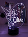Personalised Fairy Tinker Bell 3D LED Night Light Lamp - KustomboxNight Lights & Ambient LightingKustomboxStandard Size - No NameWhite Crack Base