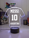 Personalised Football Soccer Jersey 3D LED Light Night 7 Colour Team Trophy Lamp - KustomboxNight Lights & Ambient LightingKustomboxStandard Size - Name Option