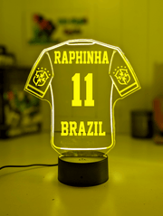 Personalised Football Soccer Jersey 3D LED Light Night 7 Colour Team Trophy Lamp - KustomboxNight Lights & Ambient LightingKustomboxStandard Size - Name Option