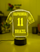 Personalised Football Soccer Jersey 3D LED Light Night 7 Colour Team Trophy Lamp - KustomboxNight Lights & Ambient LightingKustomboxStandard Size - Name Option