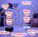 Personalised Football Soccer Jersey 3D LED Light Night 7 Colour Team Trophy Lamp - KustomboxNight Lights & Ambient LightingKustomboxStandard Size - Name Option