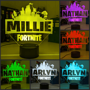 Personalised LED Night Light – Fortnite 3D Acrylic Name Lamp - KustomboxNight Lights & Ambient LightingKustomboxStandard Size
