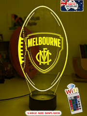 Personalised Melbourne Demons Ball - Shaped 3D LED Night Light AFL Lamp - KustomboxNight Lights & Ambient LightingKustomboxStandard Size