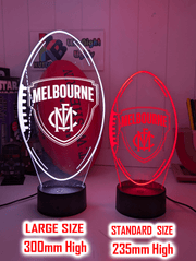 Personalised Melbourne Demons Ball - Shaped 3D LED Night Light AFL Lamp - KustomboxNight Lights & Ambient LightingKustomboxStandard Size