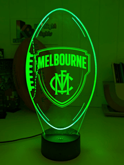 Personalised Melbourne Demons Ball - Shaped 3D LED Night Light AFL Lamp - KustomboxNight Lights & Ambient LightingKustomboxStandard Size