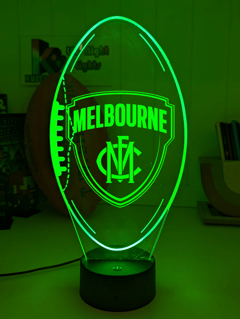 Personalised Melbourne Demons Ball - Shaped 3D LED Night Light AFL Lamp - KustomboxNight Lights & Ambient LightingKustomboxStandard Size