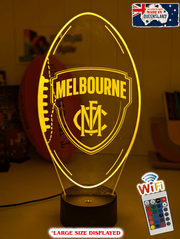 Personalised Melbourne Demons Ball - Shaped 3D LED Night Light AFL Lamp - KustomboxNight Lights & Ambient LightingKustomboxStandard Size