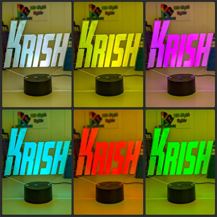 Personalised Name Avengers Font Theme 3D LED Night Light Lamp - KustomboxNight Lights & Ambient LightingKustomboxStandard Size