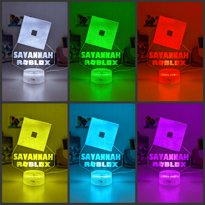 Personalised Name Gamer Roblox Light 3D LED Night Light Room Lamp - KustomboxNight Lights & Ambient LightingKustomboxStandard - No Name