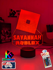 Personalised Name Gamer Roblox Light 3D LED Night Light Room Lamp - KustomboxNight Lights & Ambient LightingKustomboxStandard - No Name