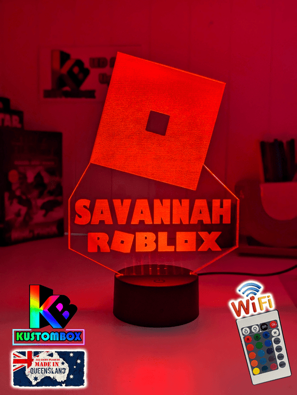 Personalised Name Gamer Roblox Light 3D LED Night Light Room Lamp - KustomboxNight Lights & Ambient LightingKustomboxStandard - No Name