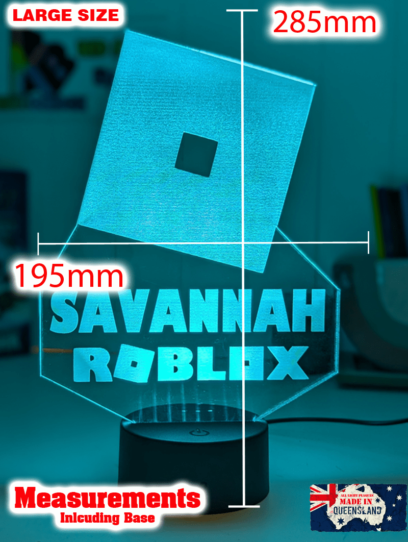 Personalised Name Gamer Roblox Light 3D LED Night Light Room Lamp - KustomboxNight Lights & Ambient LightingKustomboxStandard - No Name