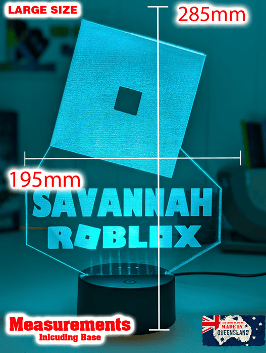 Personalised Name Gamer Roblox Light 3D LED Night Light Room Lamp - KustomboxNight Lights & Ambient LightingKustomboxStandard - No Name