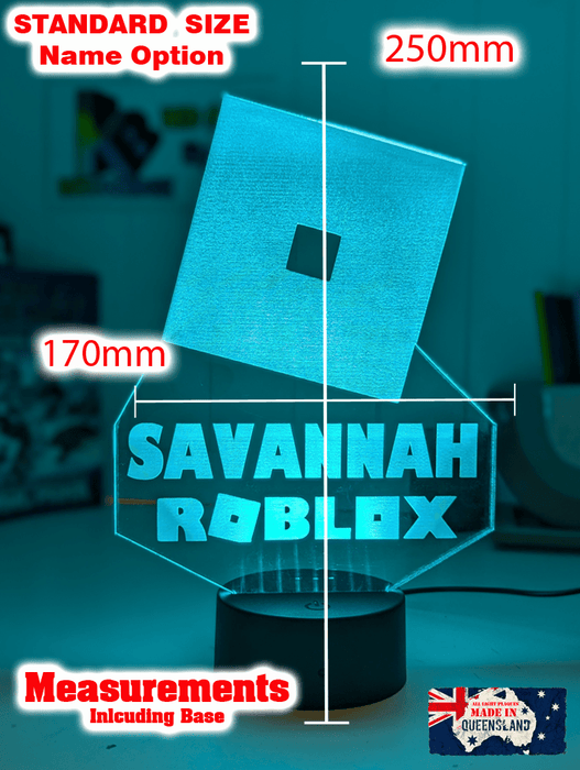 Personalised Name Gamer Roblox Light 3D LED Night Light Room Lamp - KustomboxNight Lights & Ambient LightingKustomboxStandard - No Name