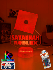 Personalised Name Gamer Roblox Light 3D LED Night Light Room Lamp - KustomboxNight Lights & Ambient LightingKustomboxStandard - No Name