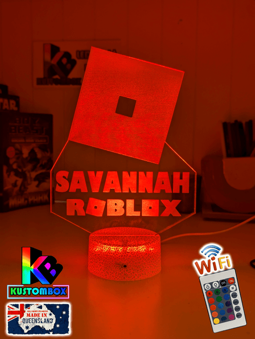 Personalised Name Gamer Roblox Light 3D LED Night Light Room Lamp - KustomboxNight Lights & Ambient LightingKustomboxStandard - No Name