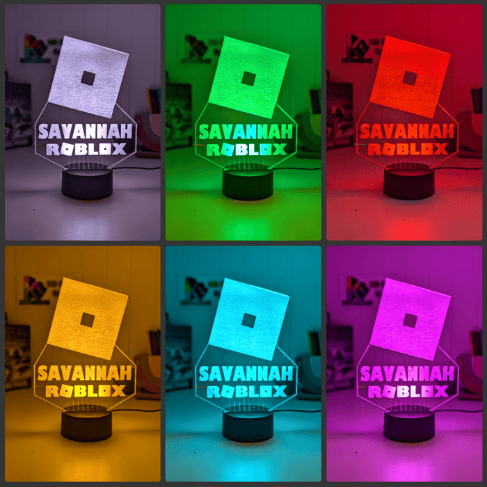 Personalised Name Gamer Roblox Light 3D LED Night Light Room Lamp - KustomboxNight Lights & Ambient LightingKustomboxStandard - No Name
