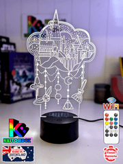 Personalised Name Light Hogwarts Castle 3D LED Night Light Lamp - KustomboxNight Lights & Ambient LightingKustomboxStandard Size