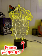 Personalised Name Light Hogwarts Castle 3D LED Night Light Lamp - KustomboxNight Lights & Ambient LightingKustomboxStandard Size
