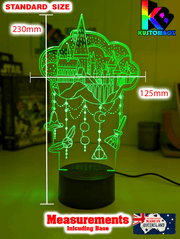 Personalised Name Light Hogwarts Castle 3D LED Night Light Lamp - KustomboxNight Lights & Ambient LightingKustomboxStandard Size
