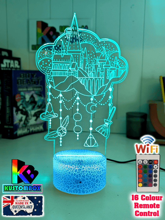 Personalised Name Light Hogwarts Castle 3D LED Night Light Lamp - KustomboxNight Lights & Ambient LightingKustomboxStandard Size