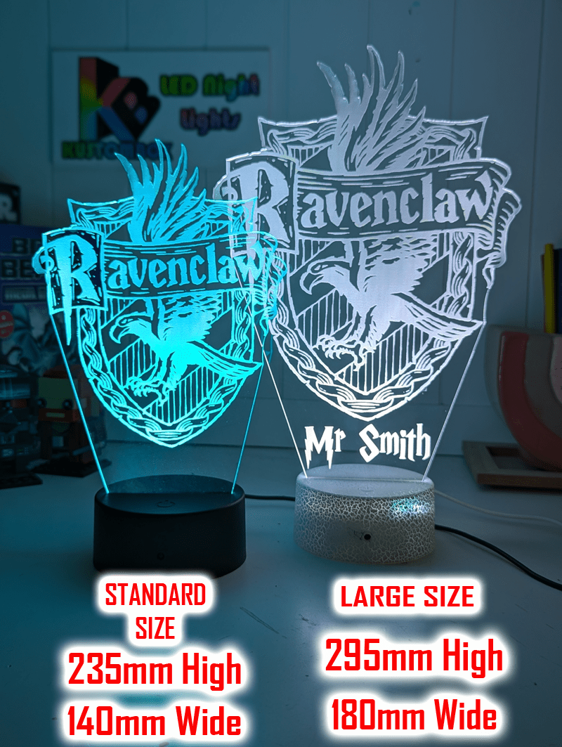 Personalised Name Light Ravenclaw House 3D LED Night Light Room Lamp - KustomboxNight Lights & Ambient LightingKustomboxStandard Size